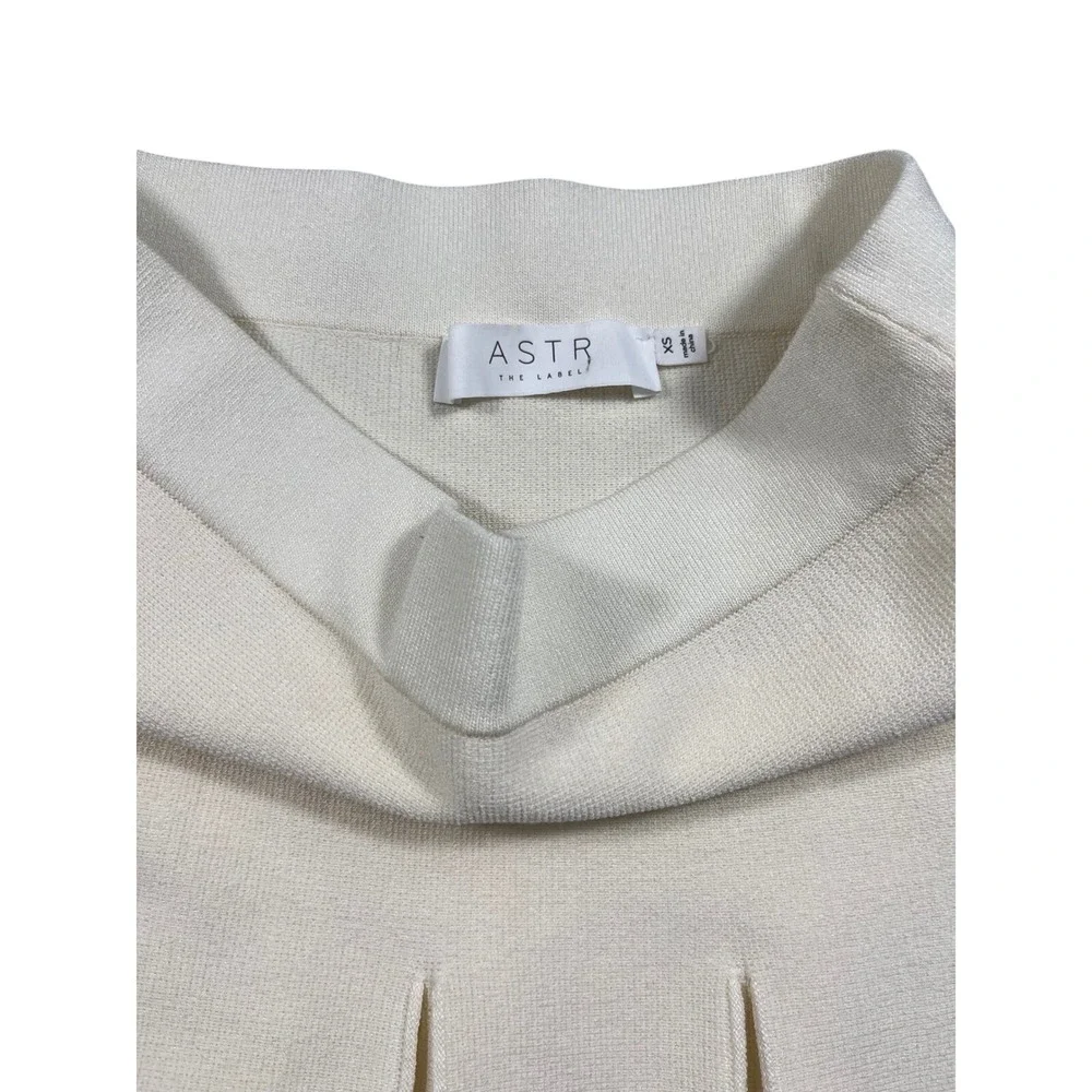 ASTR The Label XS‎ Ivory Pleated Knit Mini Skirt Tennis Preppy Old Money